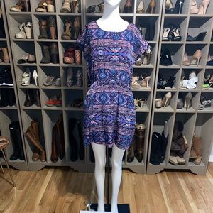 Casual mini dress featuring Aztec patterns